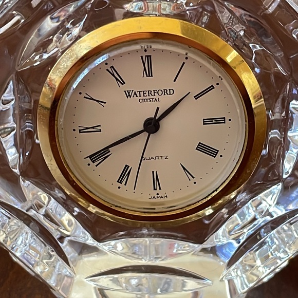 Waterford Crystal Octagonal Roman Numeral Desk Clock - Picture 2 of 13